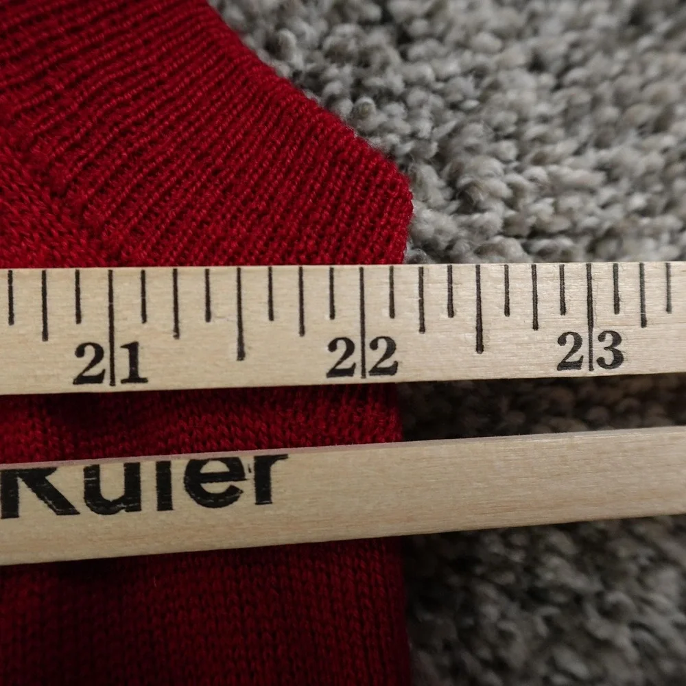 Hart Schaffner Marx Sweater‎ Vest Mens XL Red Merino Wool Pullover V Neck Cozy